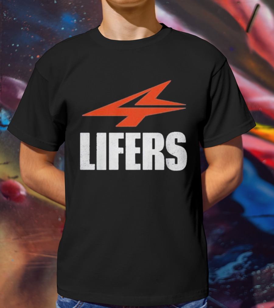 Druski 4Lifers 4 Lifers Red Lightning Bolt T-Shirt