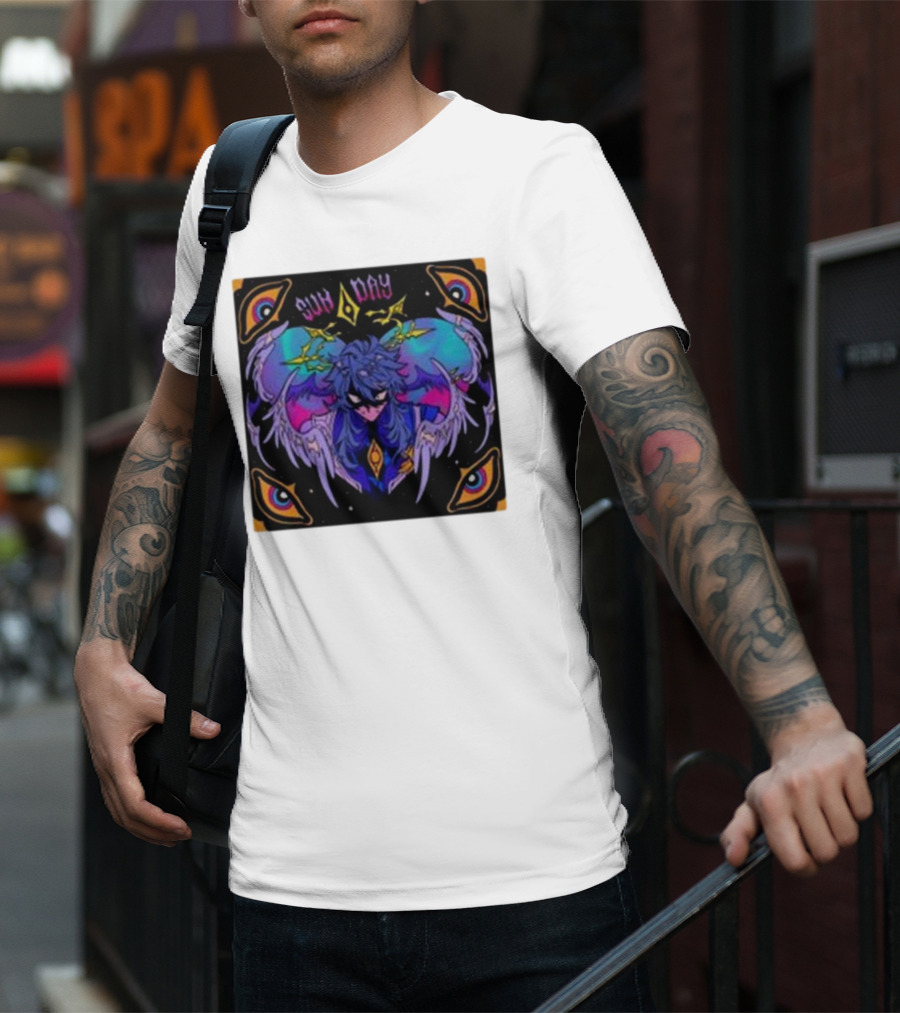 Joojooobox Sunday Honkai Star Rail Colorful Winged Figure With Celestial Eyes T-Shirt