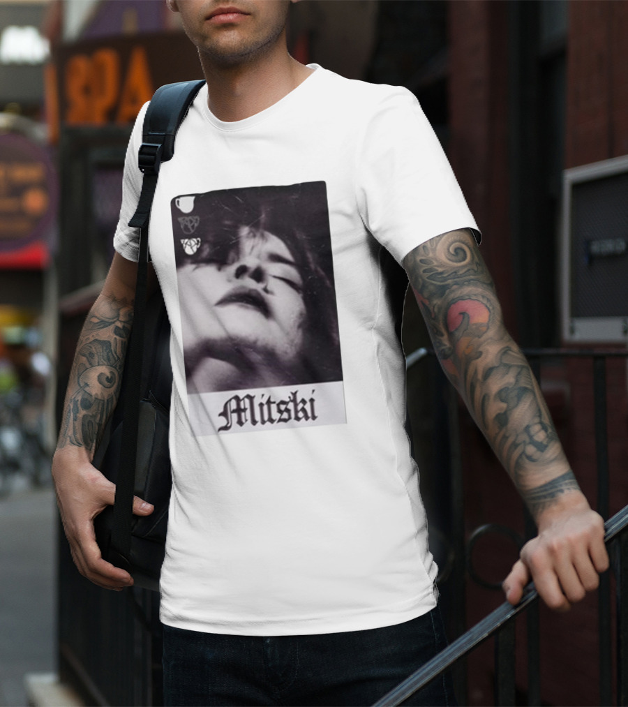 Mitski Gothic Black And White Portrait T-Shirt