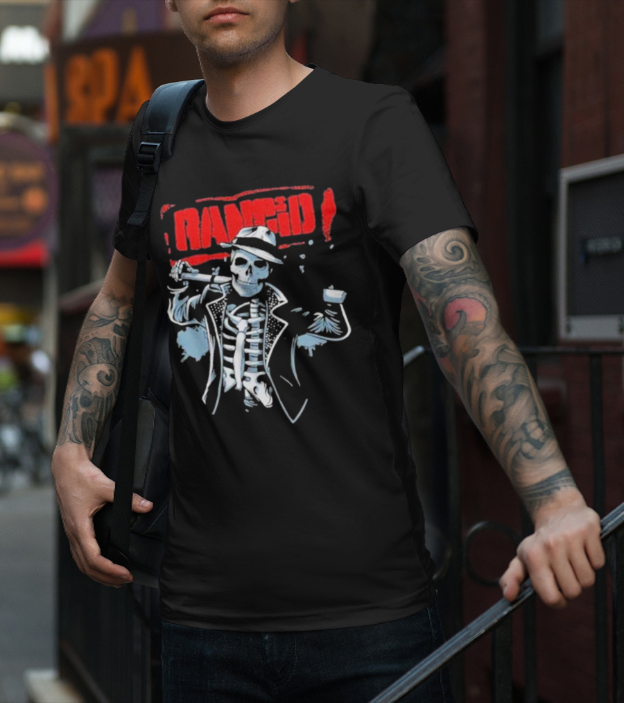 Rancid Bo Knows Skele Tim North America Tour T-Shirt