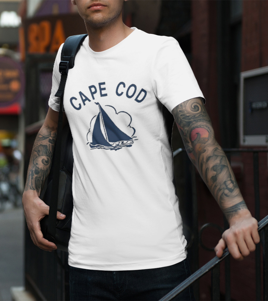 Cape Cod Sailboat Derek Guy Vintage Style Sailing T-Shirt