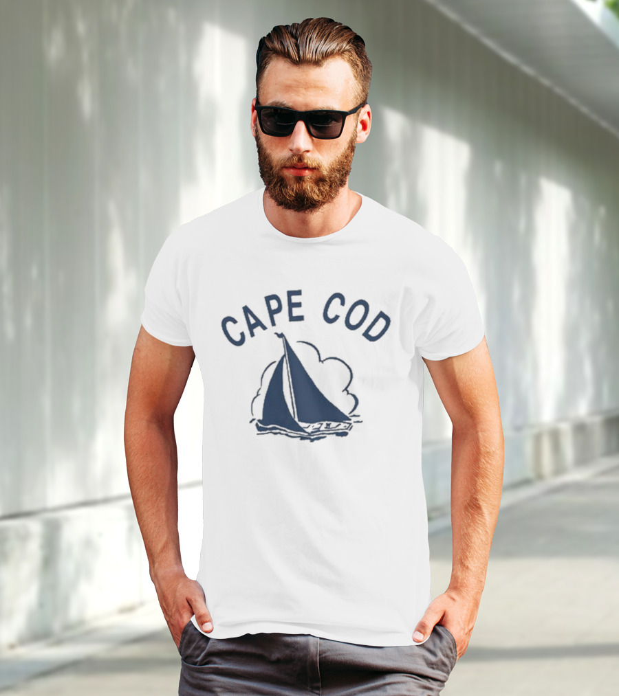 Cape Cod Sailboat Derek Guy Vintage Style Sailing T-Shirt