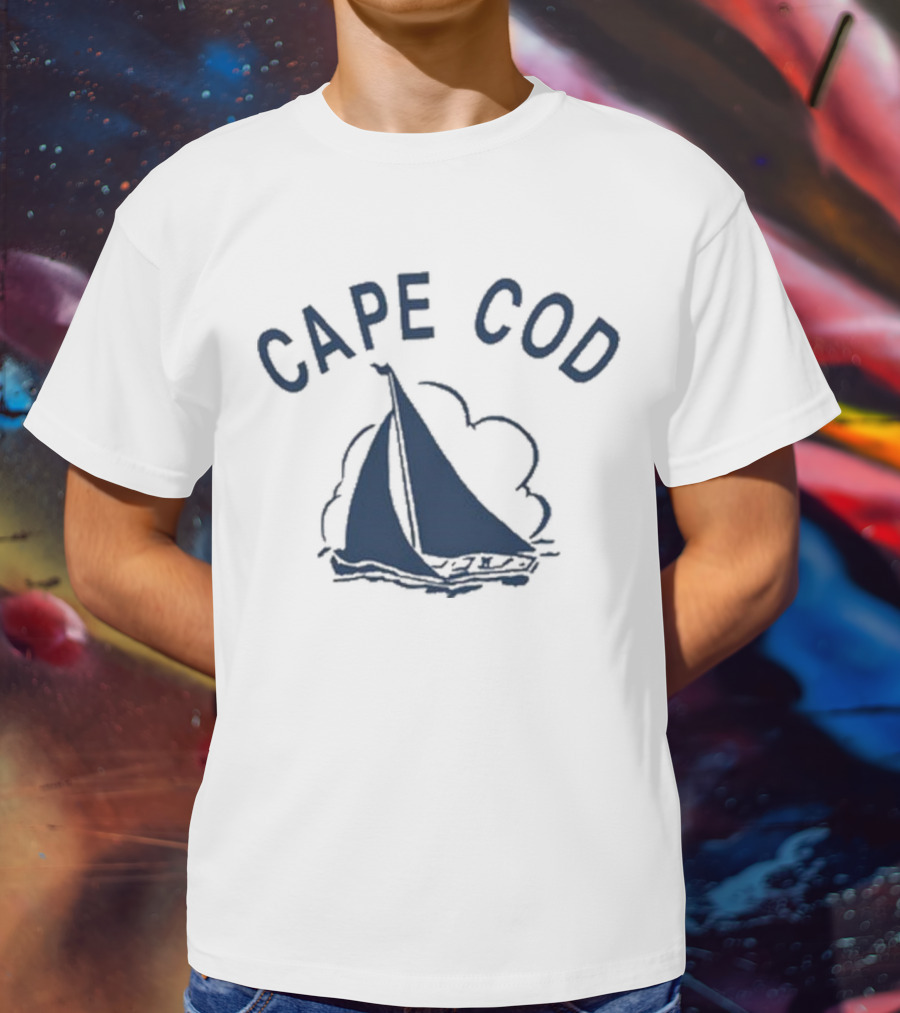Cape Cod Sailboat Derek Guy Vintage Style Sailing T-Shirt
