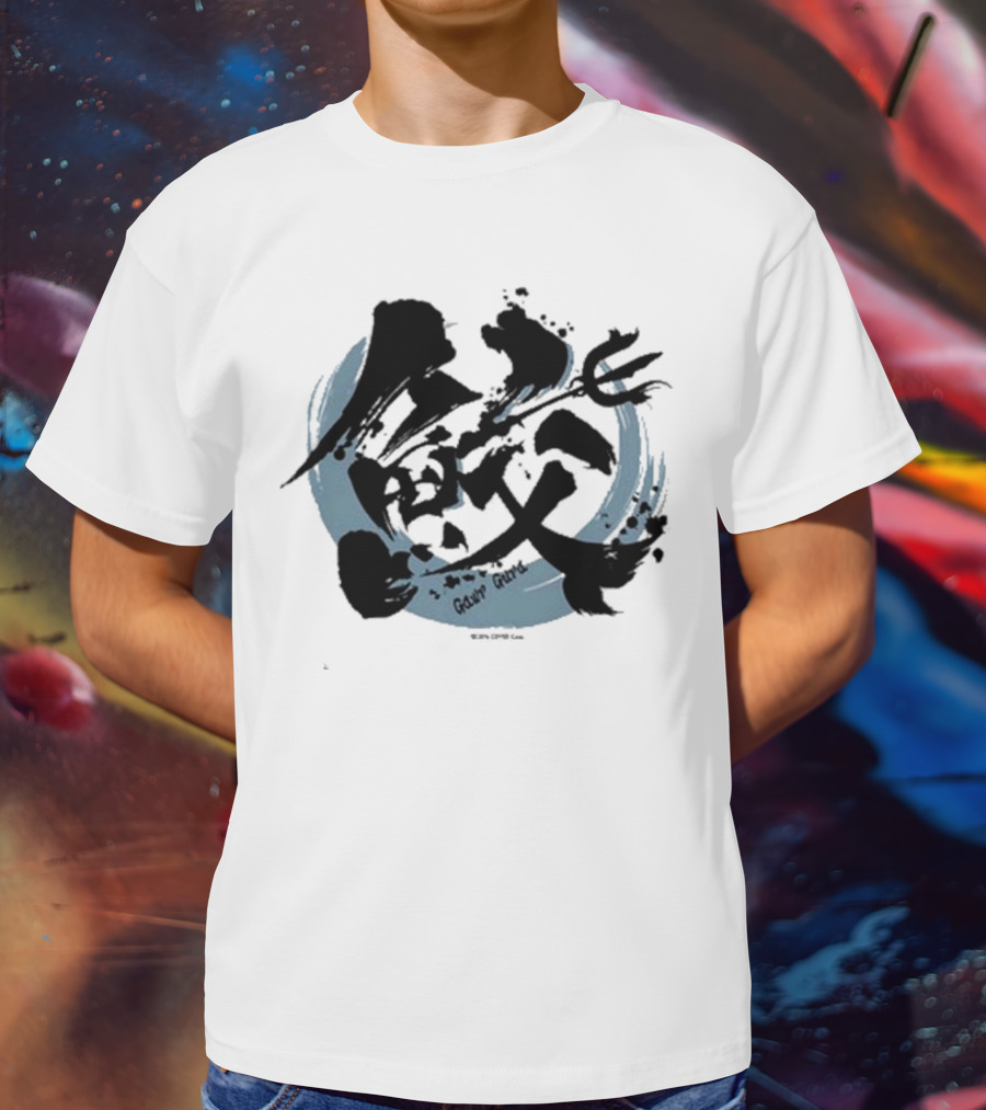 Gawr Gura Hololive Ink Kanji Splash T-Shirt