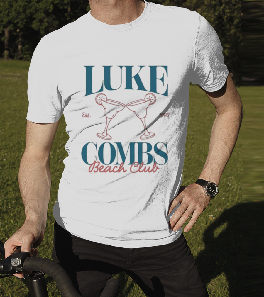 Luke Combs Beach Club Est 1990 Martini Glasses T-Shirt