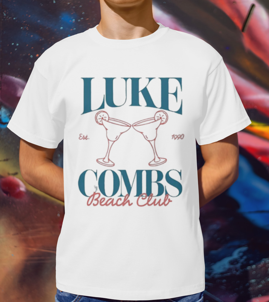 Luke Combs Beach Club Est 1990 Martini Glasses T-Shirt