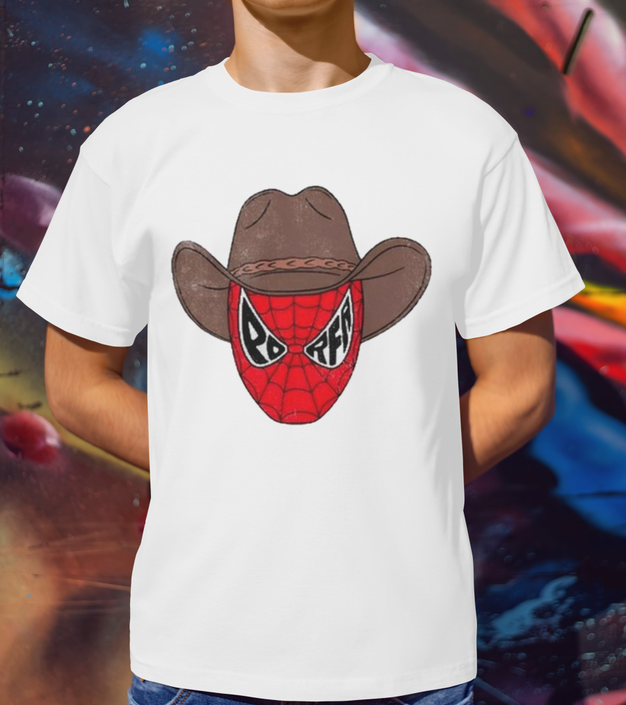 Por Favor Porfa Man Spider Cowboy Mask T-Shirt