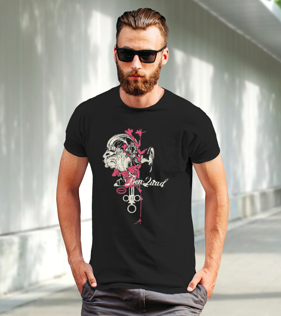 Purenoise Ben Quad Anatomy Circuit Roses Skull T-Shirt