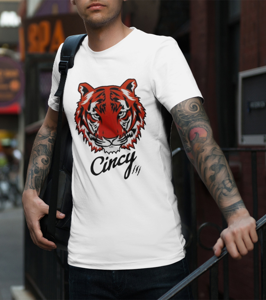 Cincinnati Bengals Cincy The Tiger Head T-Shirt