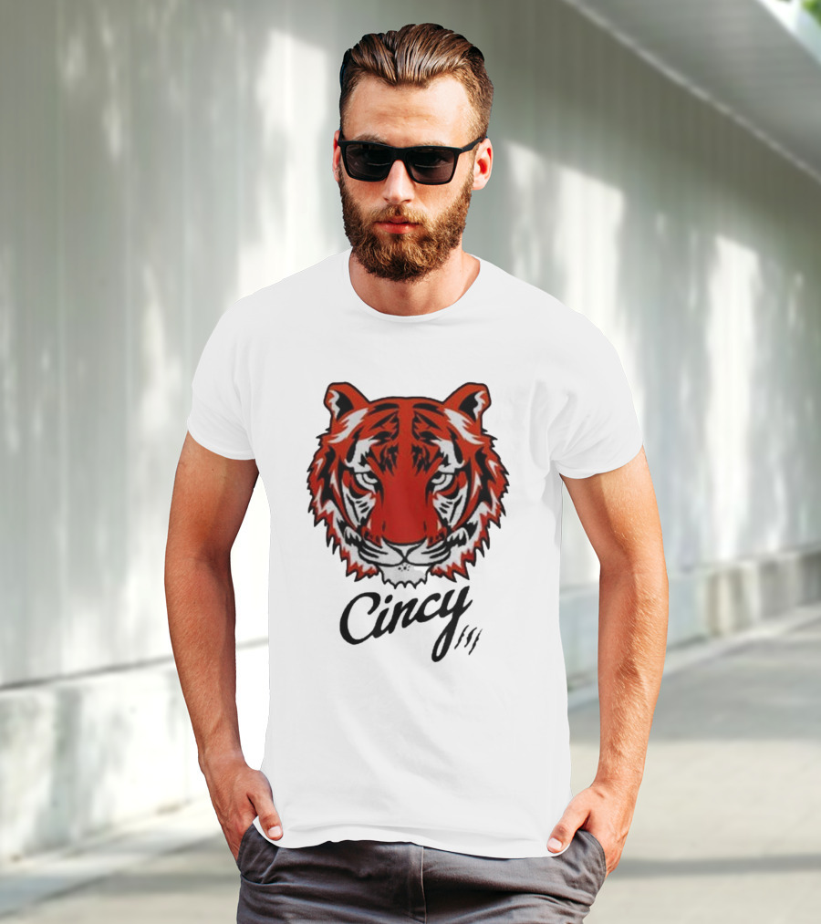 Cincinnati Bengals Cincy The Tiger Head T-Shirt