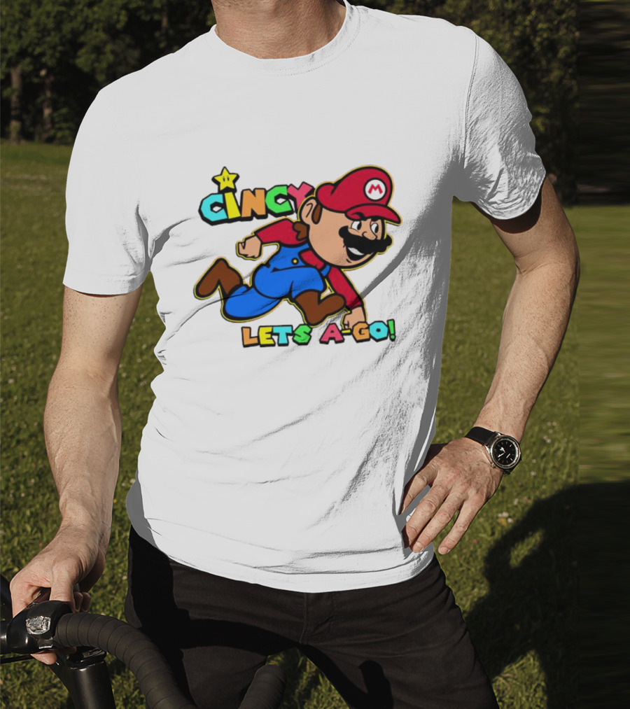 Cincy Let's A-Go Mr Mario Cincinnati T-Shirt