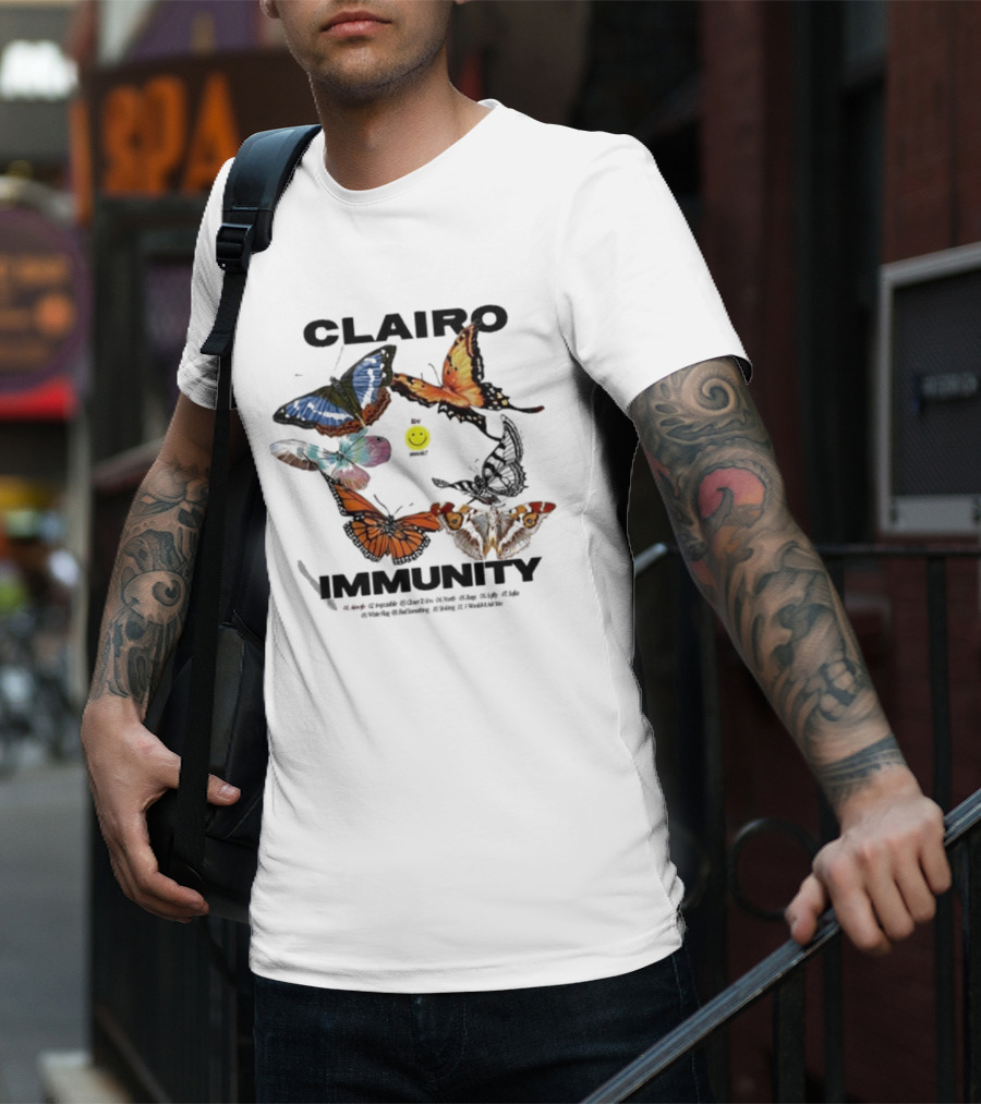 Clairo Immunity Butterfly Smiley T-Shirt