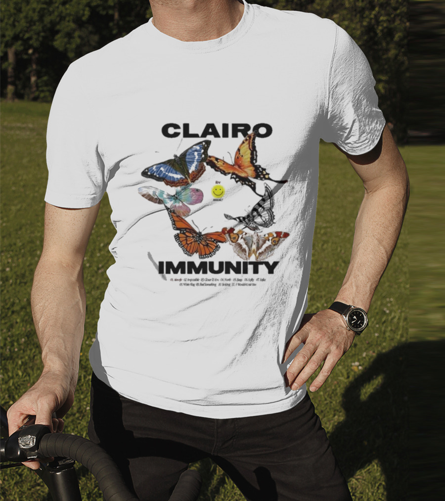 Clairo Immunity Butterfly Smiley T-Shirt