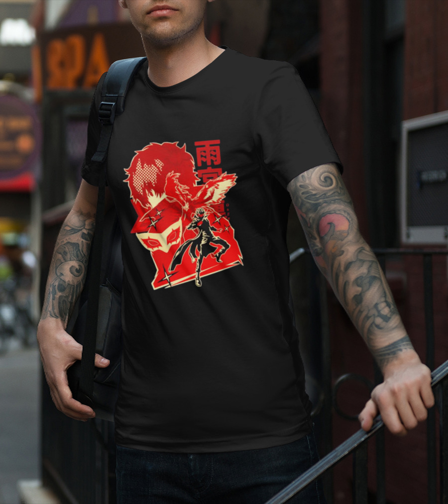 CODE NAME JOKER By Hypertwenty Persona Five Phantom Thief Art Red Japanese Text T-Shirt