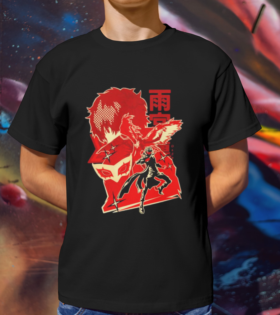 CODE NAME JOKER By Hypertwenty Persona Five Phantom Thief Art Red Japanese Text T-Shirt