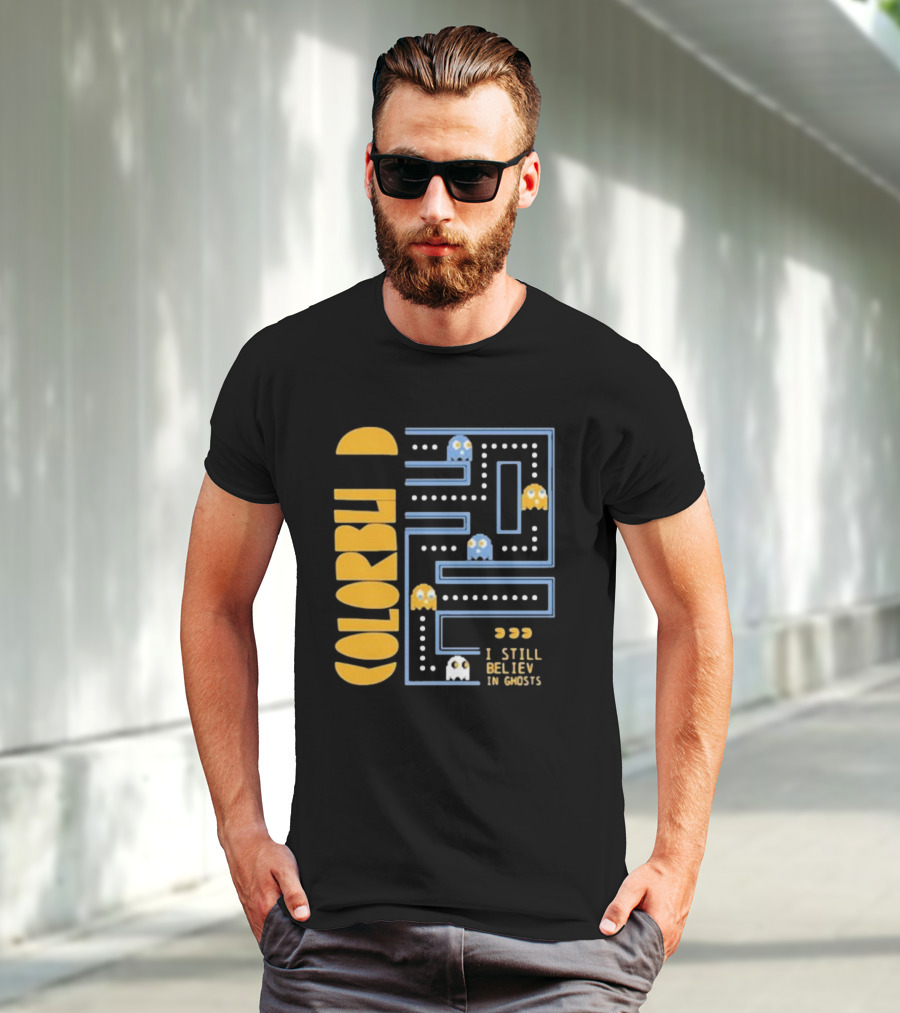 Colorblind I Still Believe In Ghosts Pac-Man Ghosts Maze T-Shirt