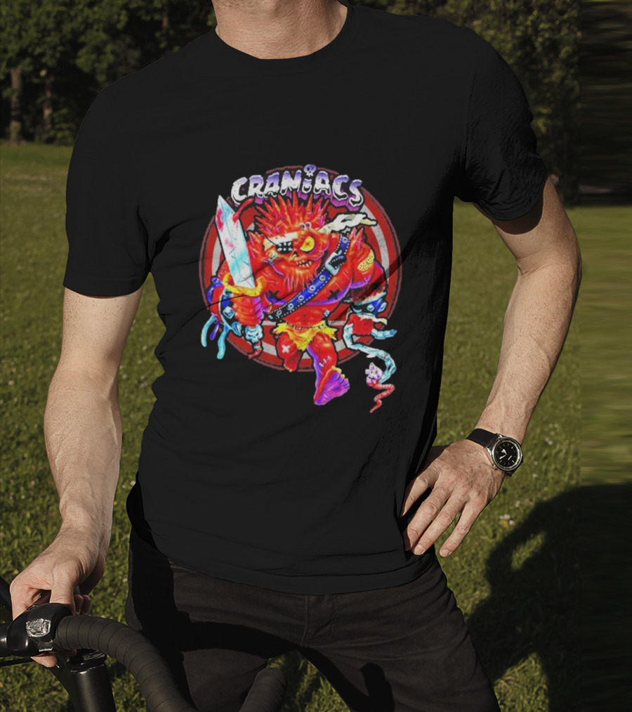 Craniacs Sonny Monster Warrior With Spiked Hair And Eye Patch Holding Sword T-Shirt