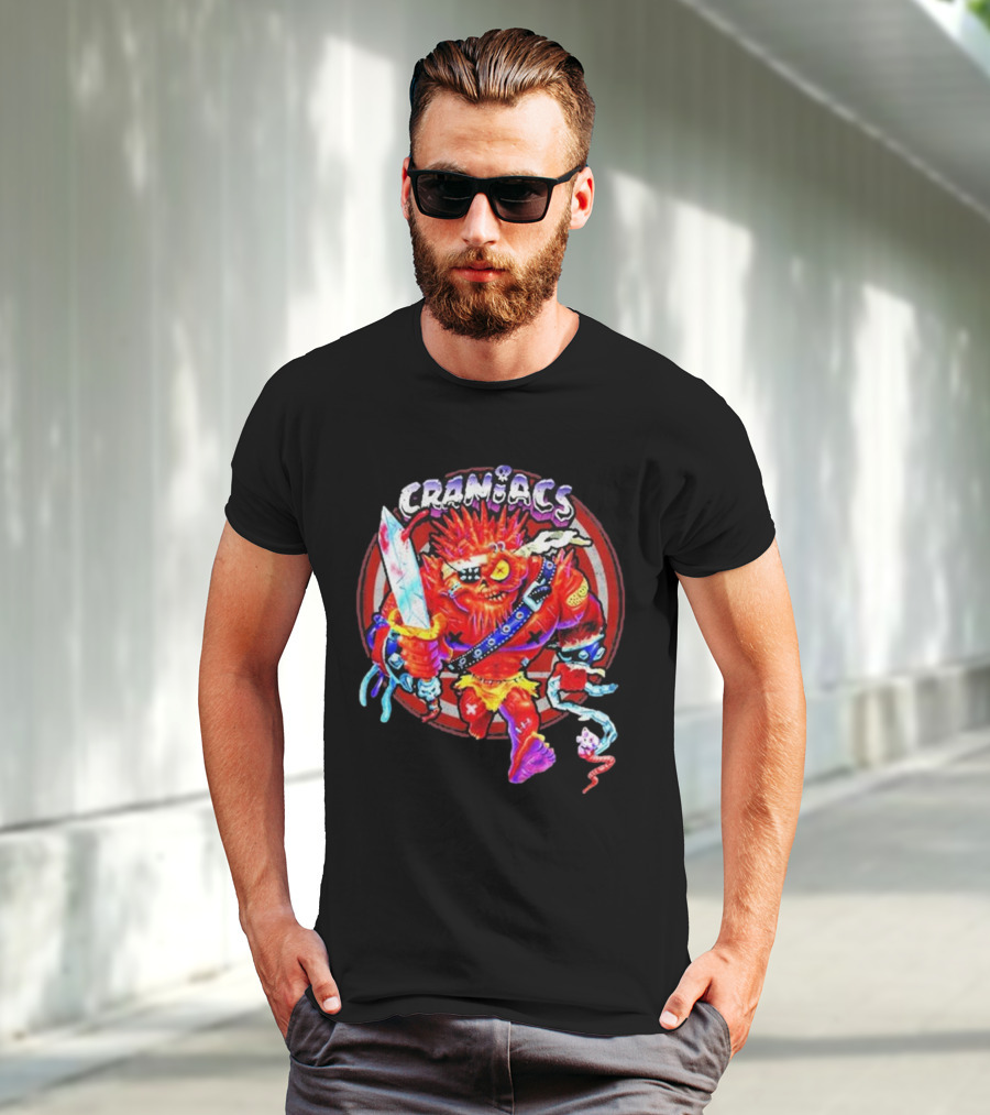 Craniacs Sonny Monster Warrior With Spiked Hair And Eye Patch Holding Sword T-Shirt