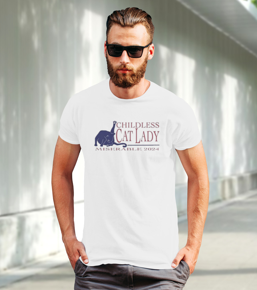 Childless Cat Lady Miserable T-Shirt