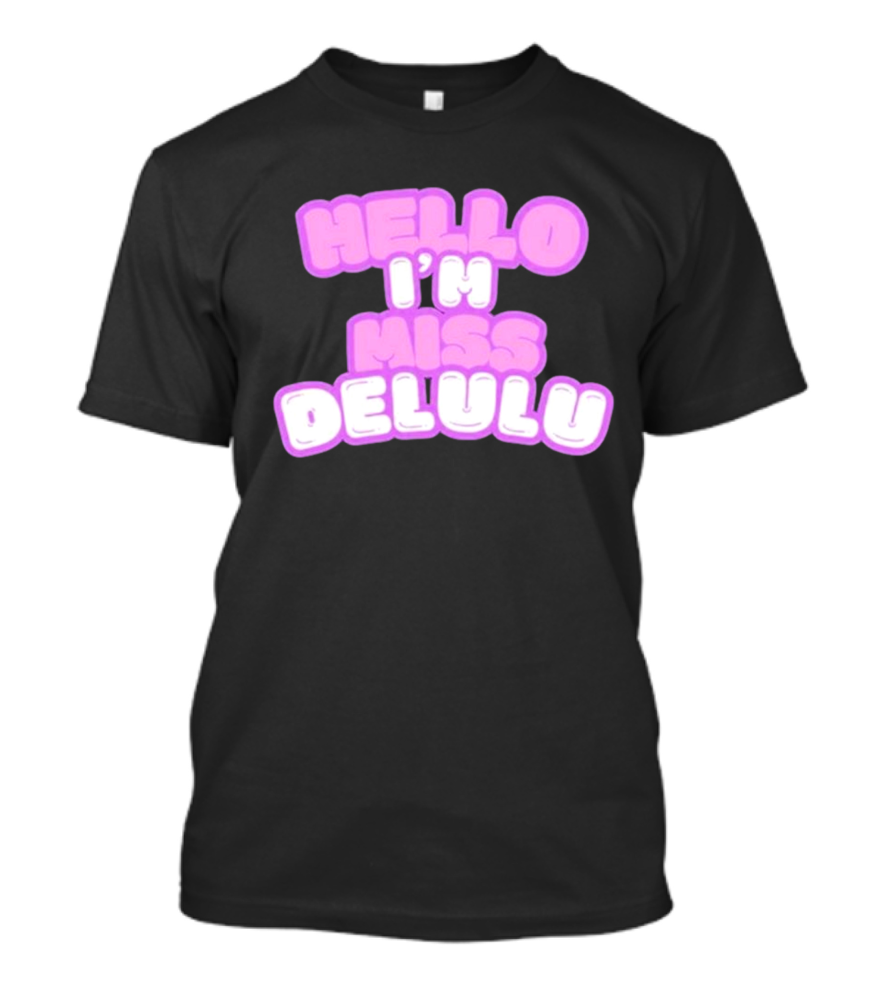 Flippa Hello I’m Miss Delulu Pastel Bubble Text T-Shirt