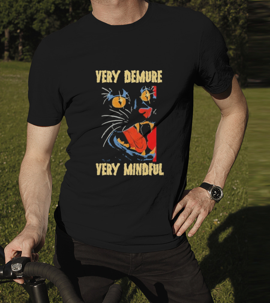 Very Demure Very Mindful Galactic Cat Face T-Shirt