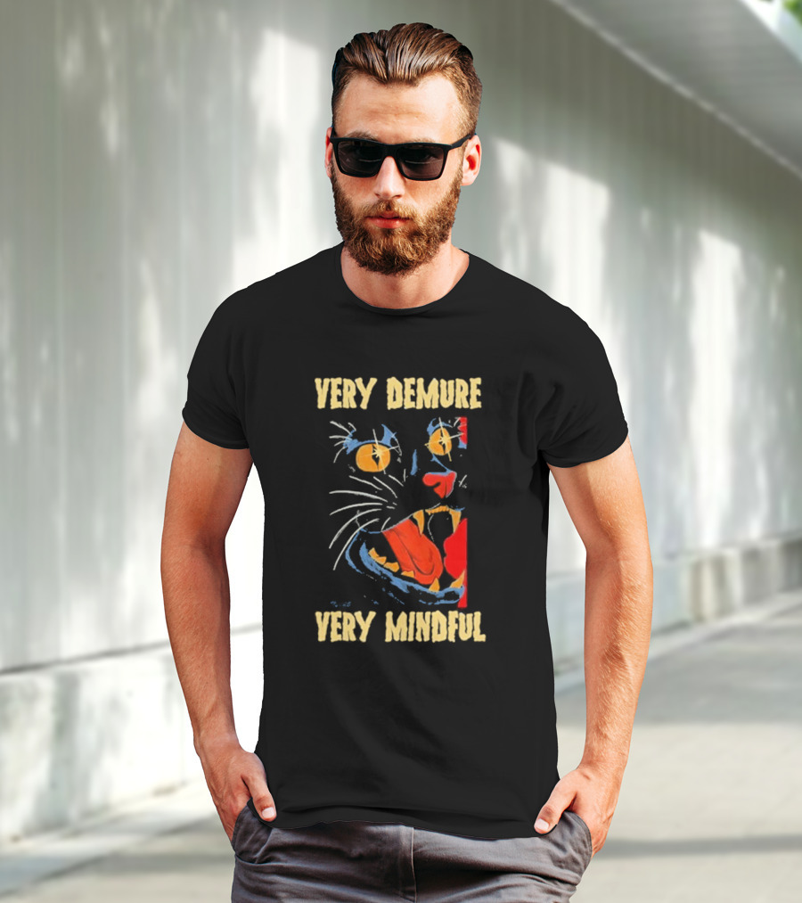 Very Demure Very Mindful Galactic Cat Face T-Shirt