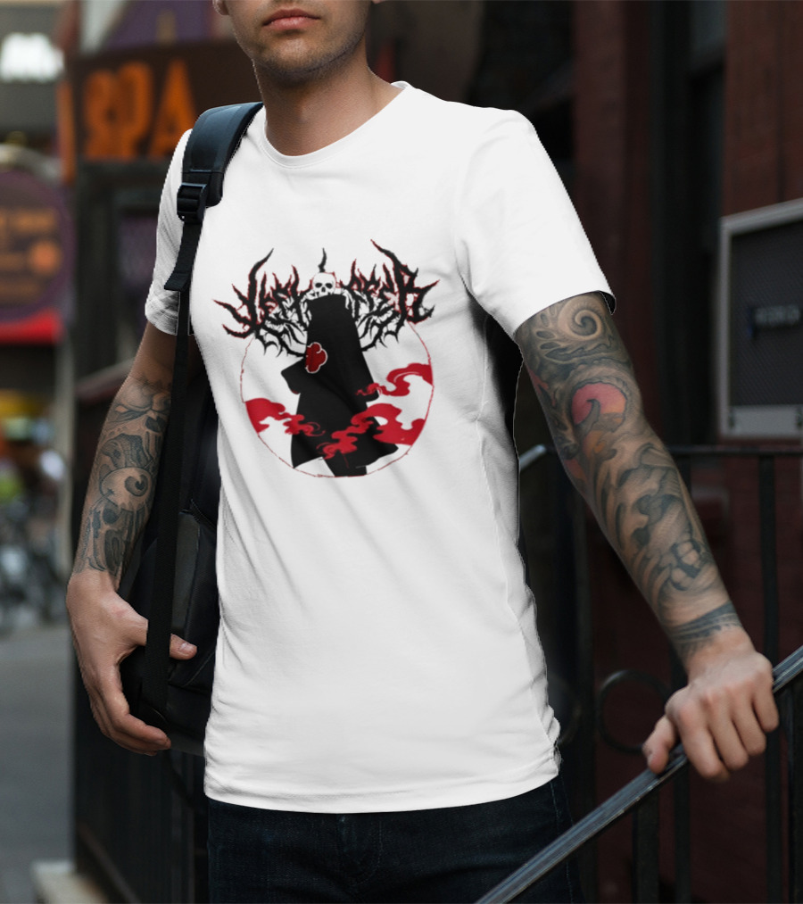 Left To Suffer Ninja Skull Shadow Red Cloud T-Shirt