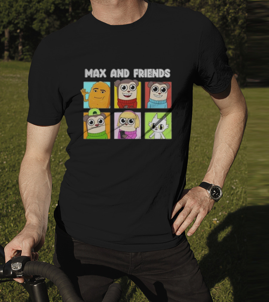 Max And Friends Cartoon Characters Collection T-Shirt