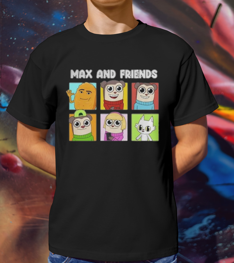 Max And Friends Cartoon Characters Collection T-Shirt