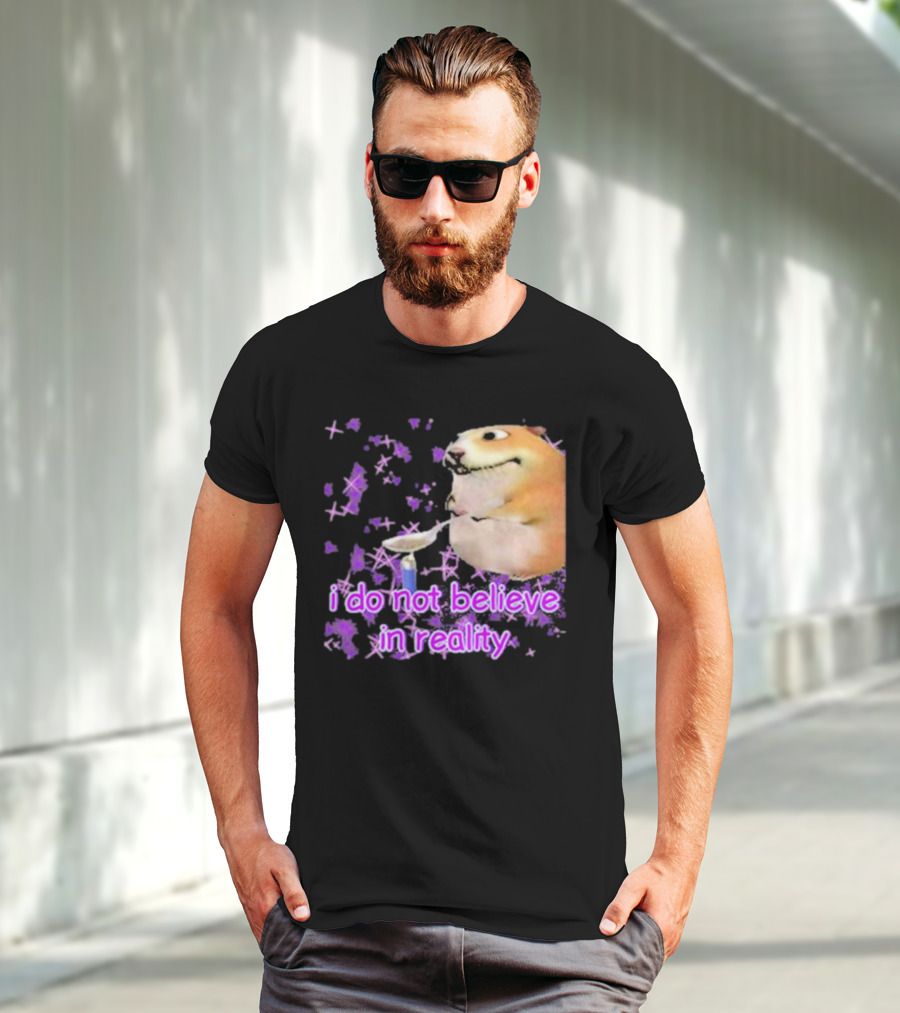 I Do Not Believe In Reality Doge Spoon Purple Stars T-Shirt