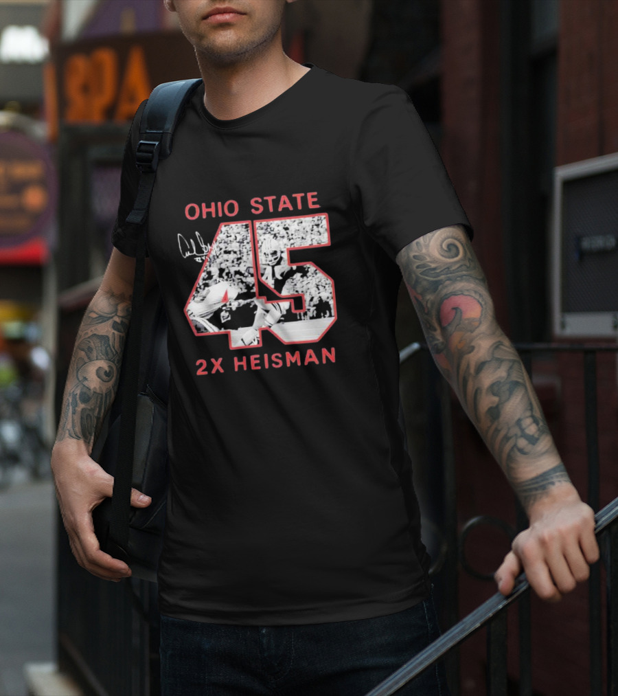 Ohio State Archie Griffin 45 2x Heisman Trophy Winner T-Shirt