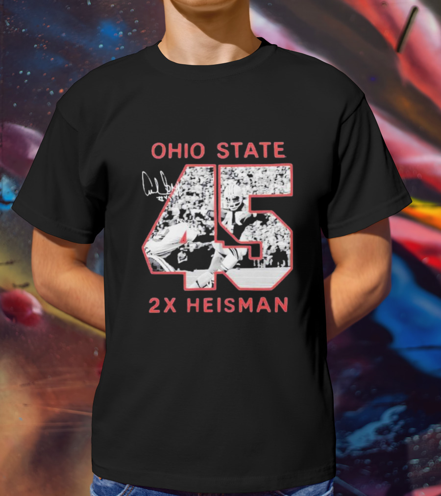 Ohio State Archie Griffin 45 2x Heisman Trophy Winner T-Shirt