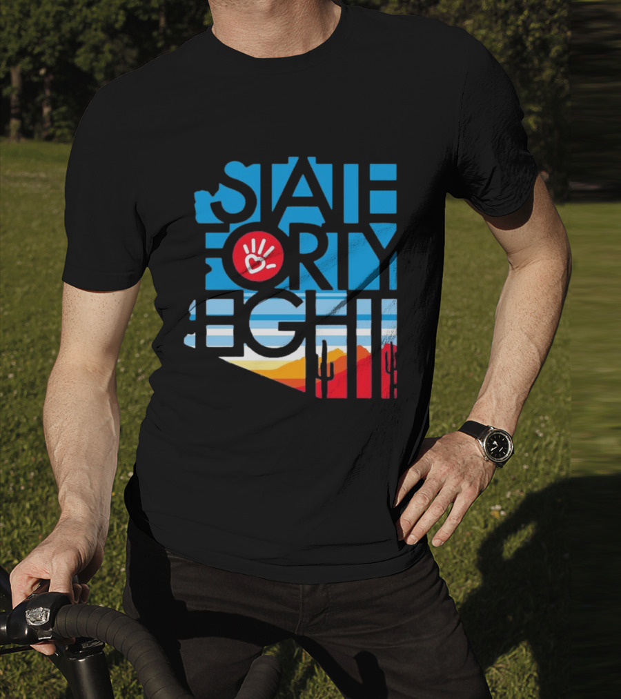 State Forty Eight Love Handprint Desert Sunset T-Shirt