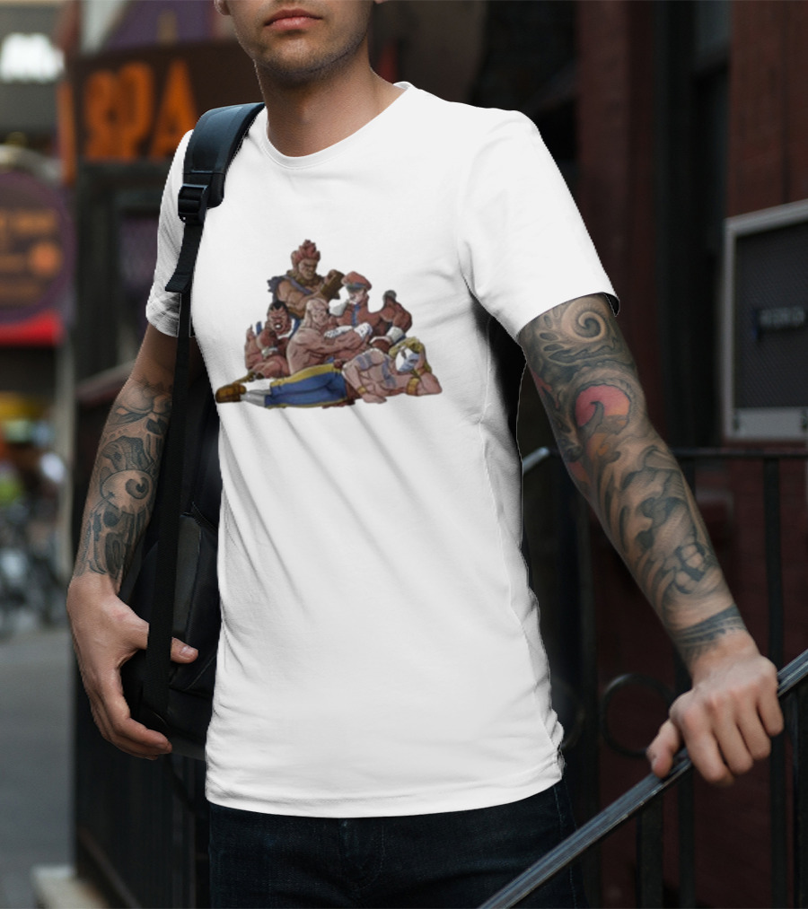 Street Fighter X The Breakfast Club Evil Fighters Club Crossover Characters T-Shirt