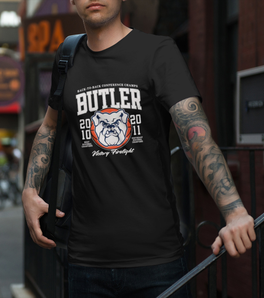 Back-to-Back Conference Champs Butler 2010 2011 Victory Firelight T-Shirt