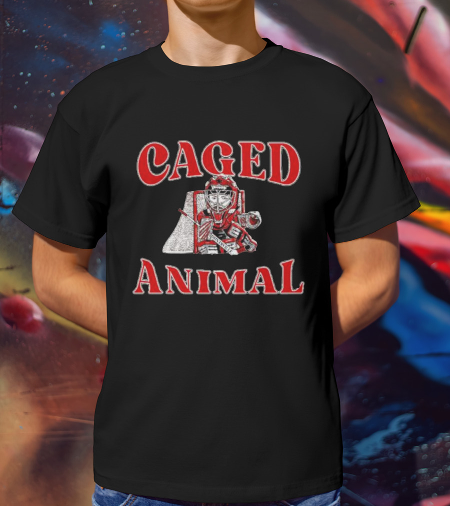 Caged Animal Hockey Goalie Huntsville T-Shirt
