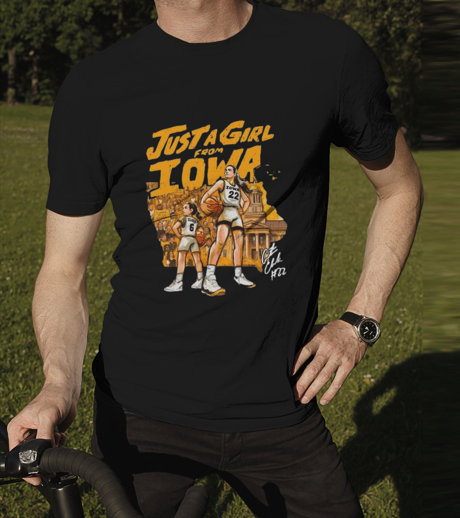 Just A Girl From Iowa Caitlin Clark 22 Play Like A Girl T-Shirt