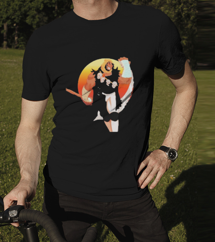 CALIFORNIA NIGHTMARE ISSUE #3 Fierce Warrior With Skulls And Sunset Background T-Shirt
