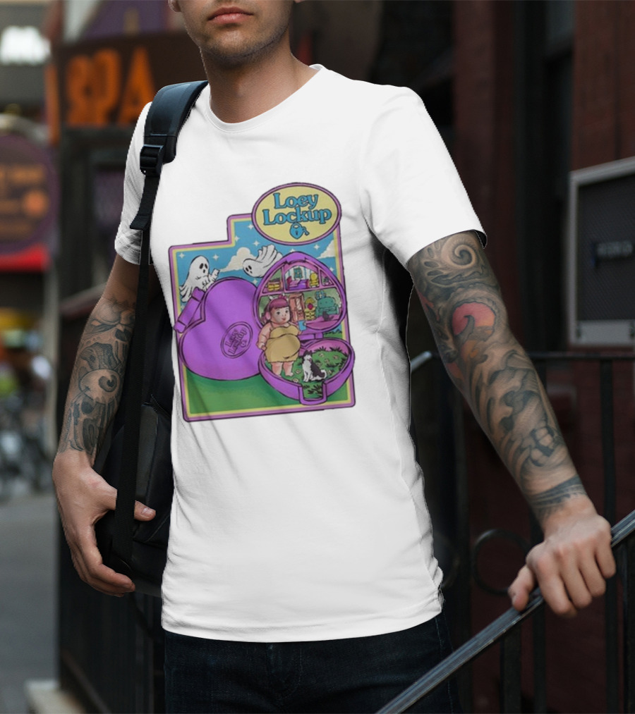 Loey Lane Loey Lockup Heart-Shaped Haunted Toy With Ghosts And Puppy T-Shirt