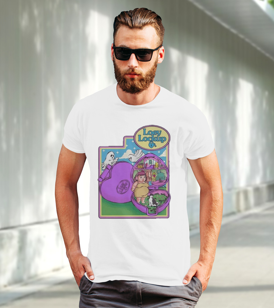 Loey Lane Loey Lockup Heart-Shaped Haunted Toy With Ghosts And Puppy T-Shirt