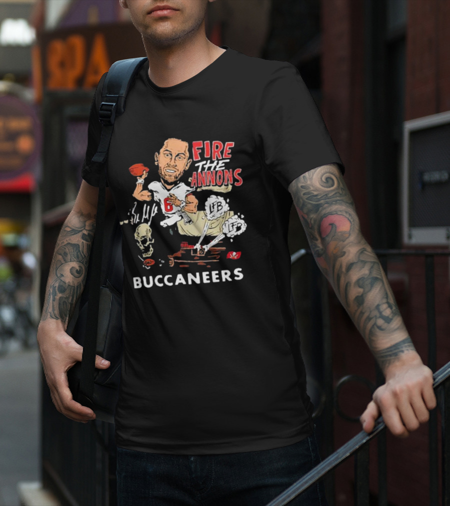 Fire The Cannons Buccaneers NFL Quarterback Caricature T-Shirt