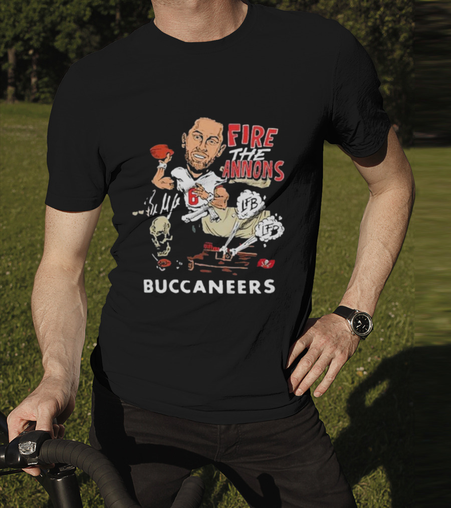 Fire The Cannons Buccaneers NFL Quarterback Caricature T-Shirt