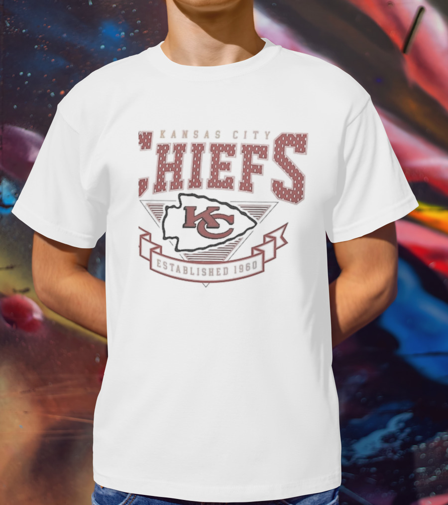 Kansas City Chiefs Established 1960 Retro Team Logo Starter 80s T-Shirt