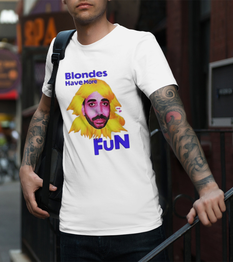 Blondes Have More Fun Face Yellow Hair T-Shirt