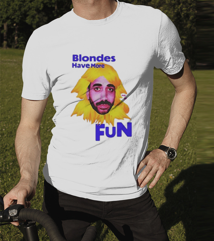 Blondes Have More Fun Face Yellow Hair T-Shirt