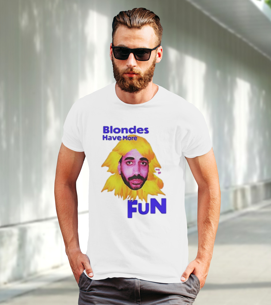 Blondes Have More Fun Face Yellow Hair T-Shirt
