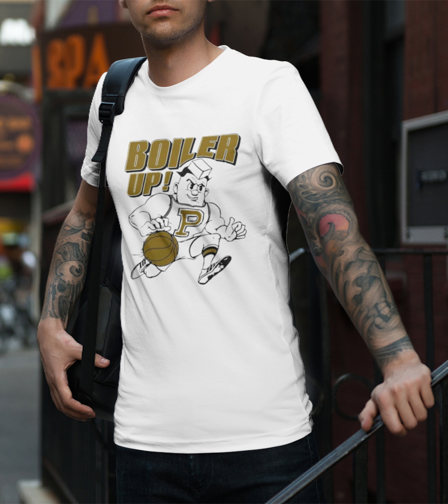 BOILER UP Basketball 70's Mascot P T-Shirt