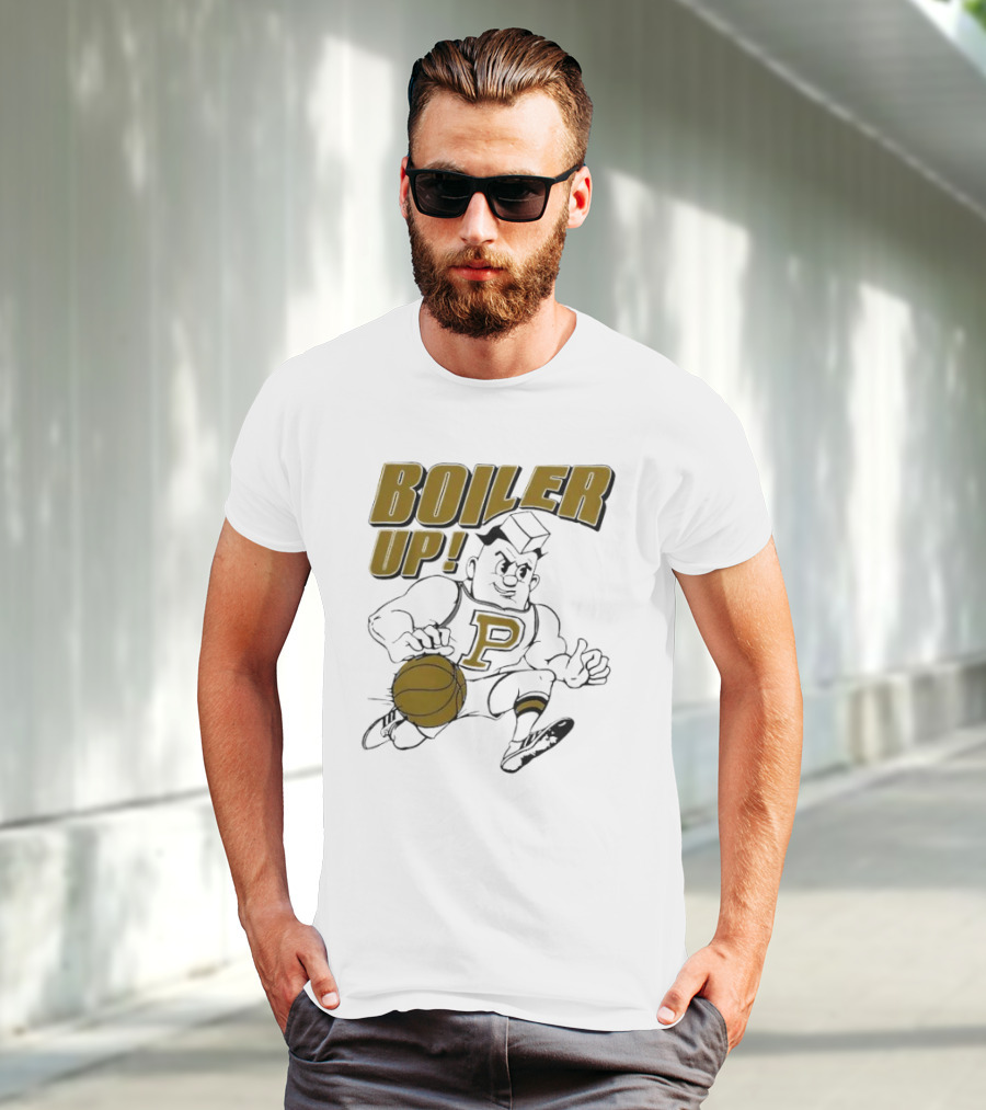 BOILER UP Basketball 70's Mascot P T-Shirt