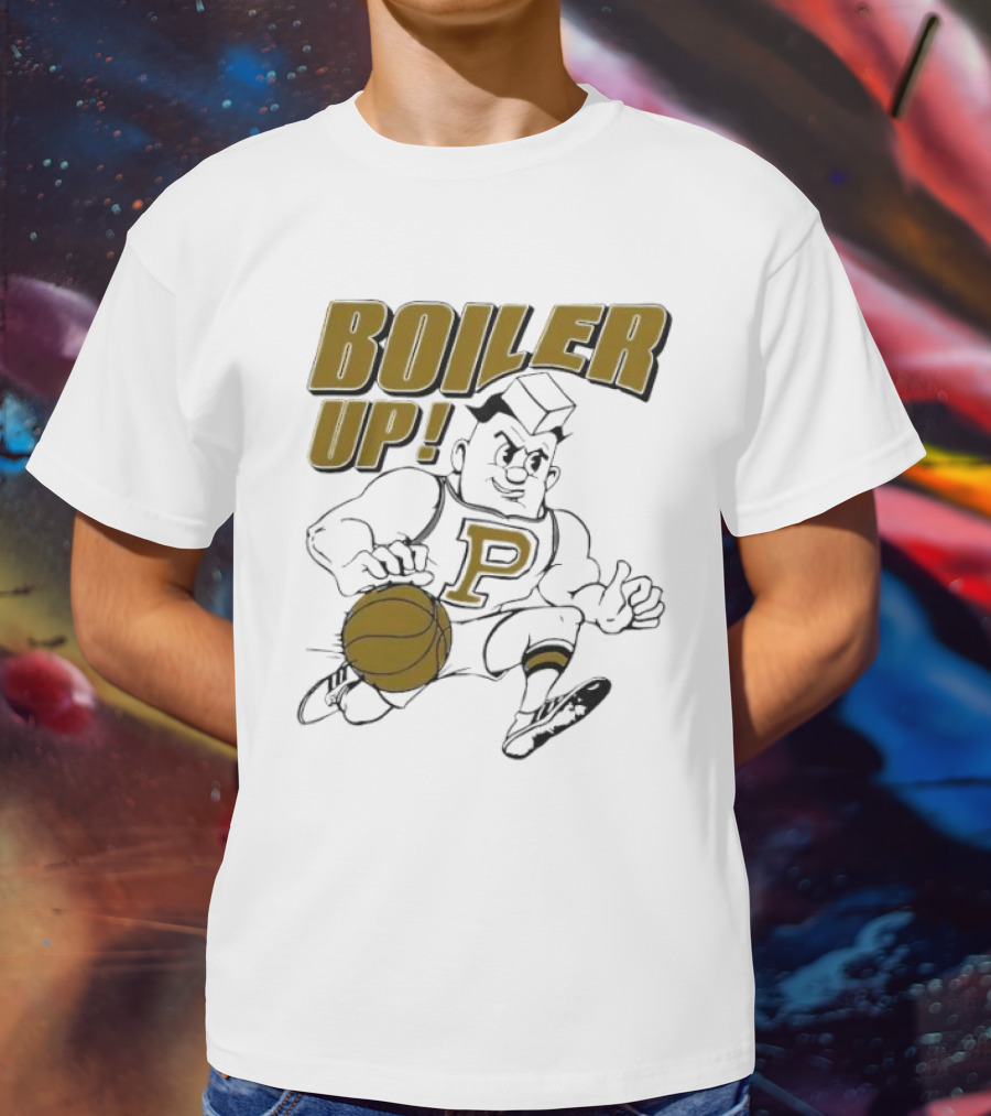 BOILER UP Basketball 70's Mascot P T-Shirt