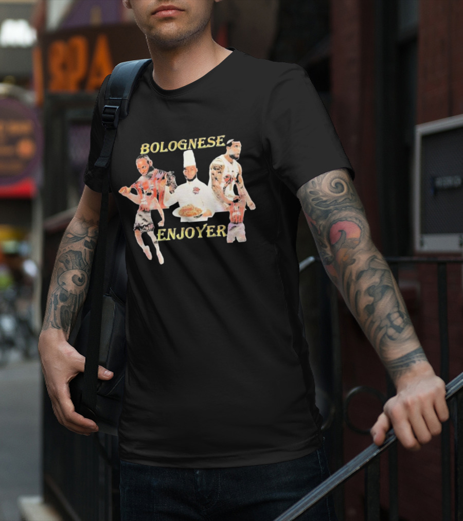 Bolognese Enjoyer Basketball Player Chef Motif T-Shirt